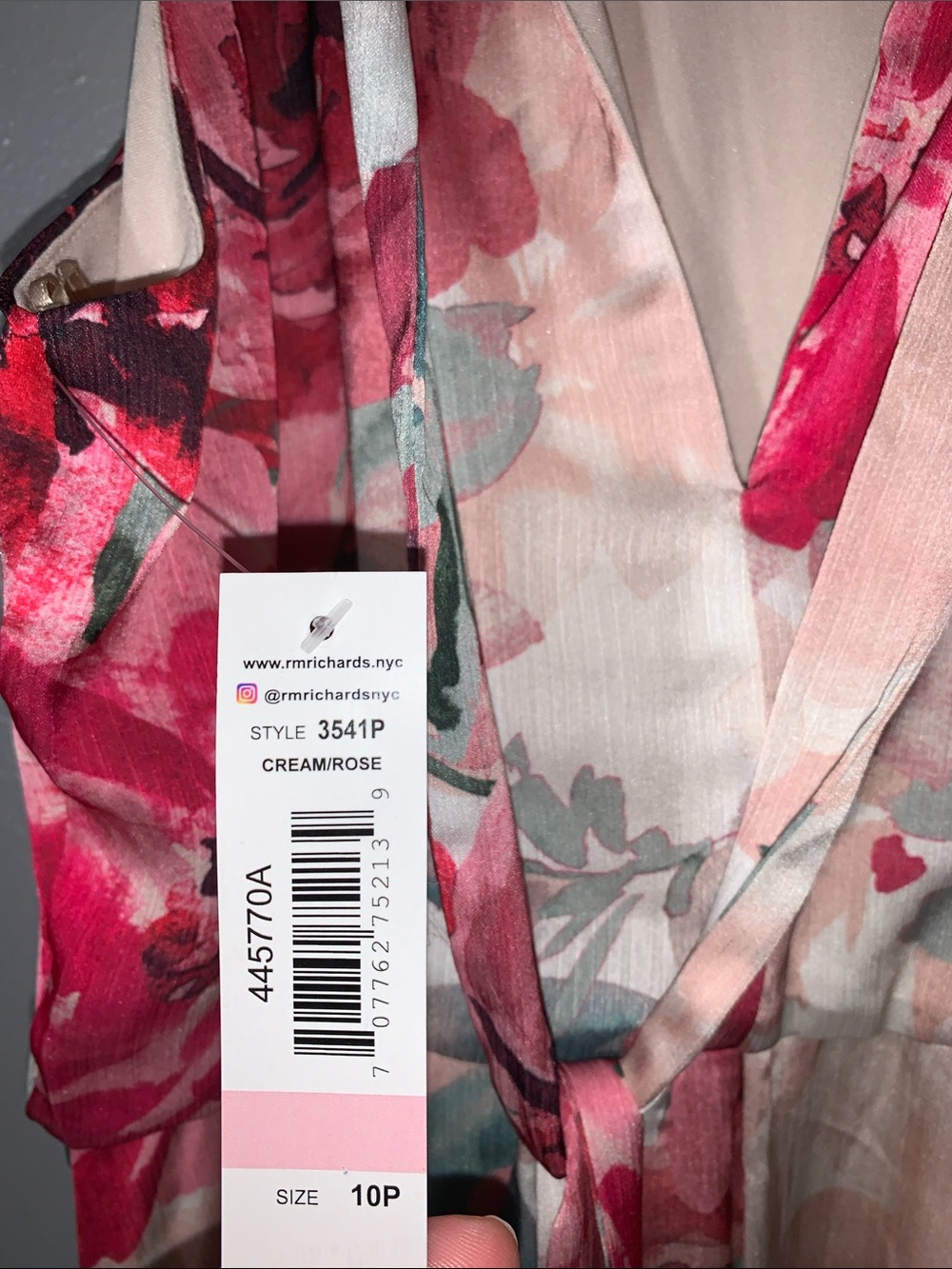 R&M Richards Women's Floral High Halter Neck Chiffon Maxi Dress-Flowy Sleeveless - Picture 6 of 6